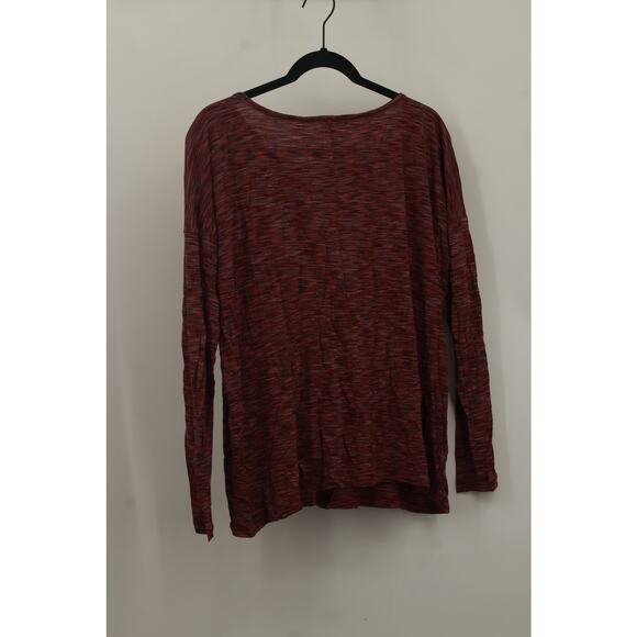 Cupio Women's 100% Viscose Pullover Crew Neck Top Blouse Long Sleeve Size M Red - Picture 2 of 5